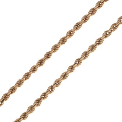 Lot 82 - 9ct gold rope link chain
