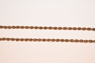 Lot 82 - 9ct gold rope link chain