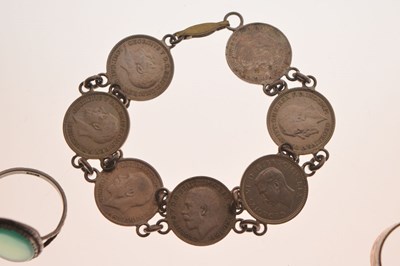 Lot 28 - Assorted silver jewellery, etc