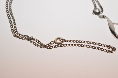 Lot 78 - Mikimoto cultured pearl silver pendant necklace and a cultured pearl ring