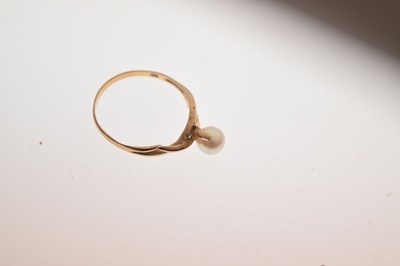 Lot 78 - Mikimoto cultured pearl silver pendant necklace and a cultured pearl ring
