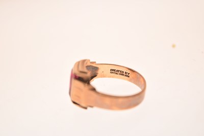 Lot 14 - Yellow metal gem set dress ring