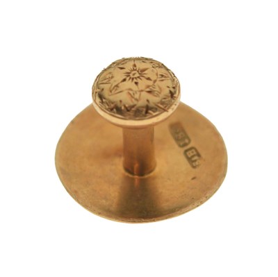 Lot 144 - Yellow metal shirt stud