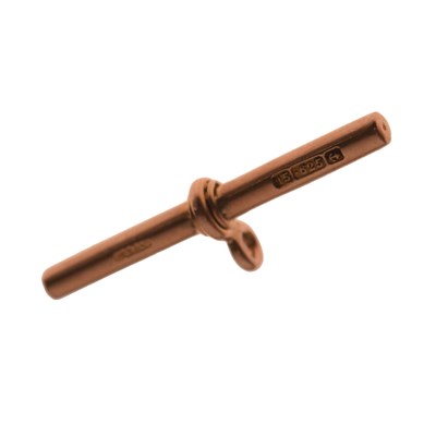Lot 145 - 15ct rose gold T-bar