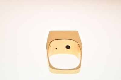 Lot 7 - Diamond and ruby yellow metal dress ring