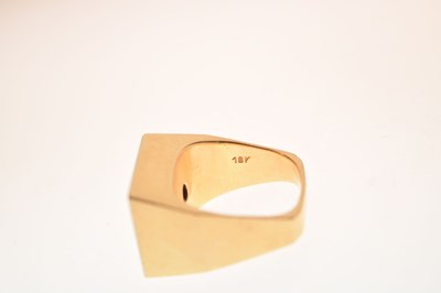 Lot 7 - Diamond and ruby yellow metal dress ring