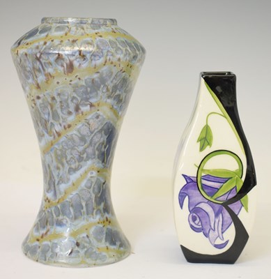 Lot 420 - Black Ryden Pottery - 'Trial' vase of waisted form