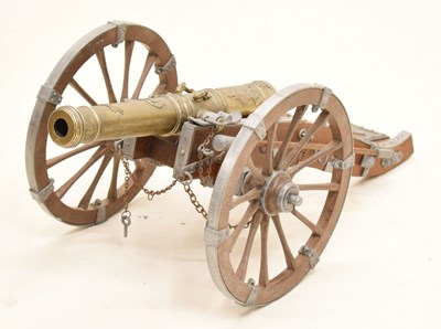 Lot 355 - Decorative scale model of 18th century Louis XIV French field cannon