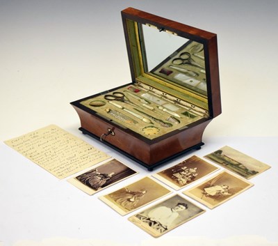 Lot 287 - Local interest: George IV sewing box with Elton family provenance