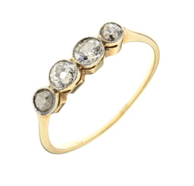 Lot 3 - Four stone diamond ring