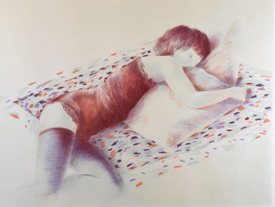 Lot 479 - Adrian George (British, 1944 - 2021) - 'Sleeping Girl', Lithograph, limited edition 107/150