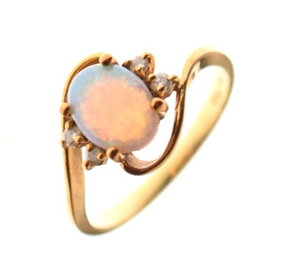 Lot 12 - Opal and diamond ring