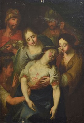 Lot 482 - 18th Century Italian School - Oil on canvas - The Martyrdom of St Agnes
