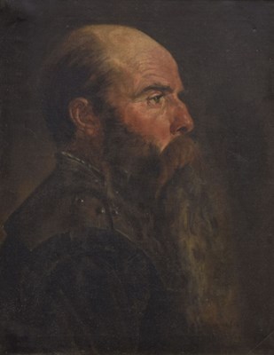 Lot 505 - Austrian School, c.1880-1900 - Oil on canvas - Profile portrait of a gentleman in suit of armour
