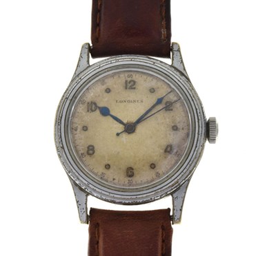 Lot 138 - Gentleman’s vintage Longines nickel cased wristwatch