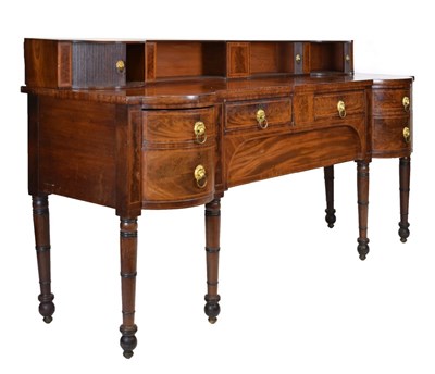 Lot 491 - Regency brass-inlaid sideboard