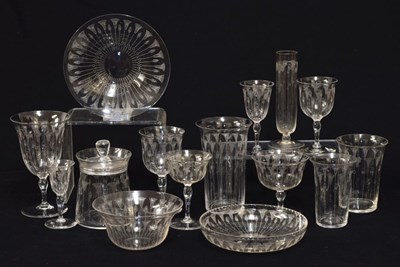 Lot 445 - Thomas Webb 1918 suite of glassware