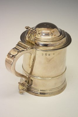 Lot 160 - George I Britannia standard silver lidded tankard