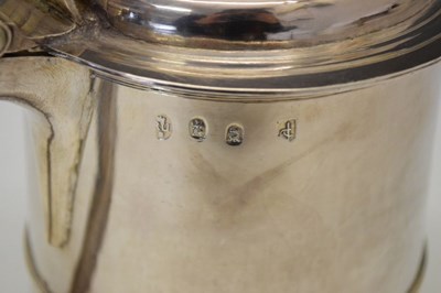 Lot 160 - George I Britannia standard silver lidded tankard