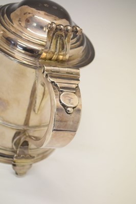 Lot 160 - George I Britannia standard silver lidded tankard
