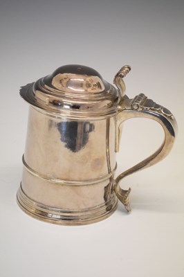 Lot 160 - George I Britannia standard silver lidded tankard