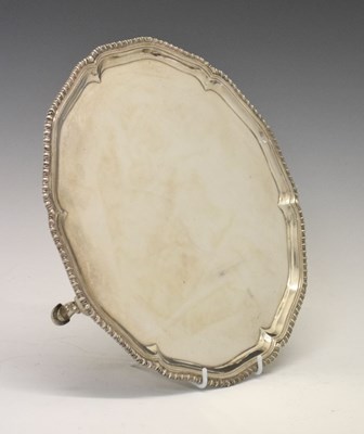 Lot 165 - George III silver salver with pie-crust rim