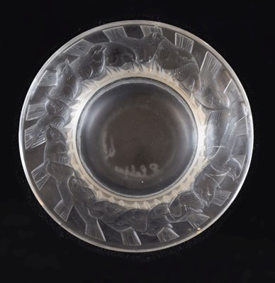 Lot 443 - Lalique glass 'Irene' pattern pin dish