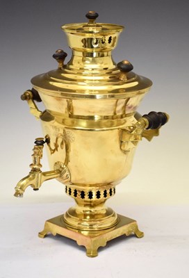 Lot 278 - Russian brass samovar