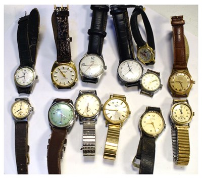 Lot 107 - Quantity of vintage gent's wristwatches