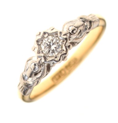 Lot 2 - Single stone illusion set diamond ring