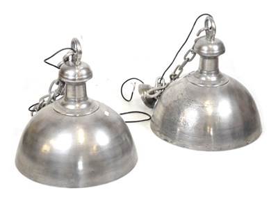 Lot 739 - Pair of industrial light fittings