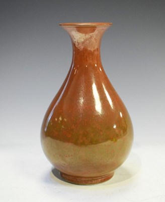 Lot 353 - Chinese porcelain flambe-ground vase