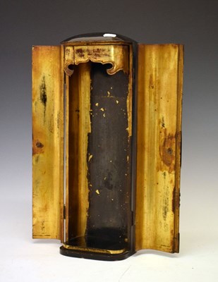 Lot 293 - Chinese lacquer case with hinged front