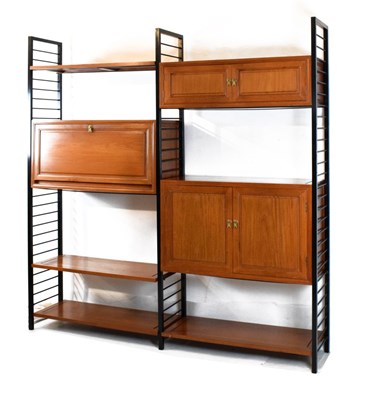 Lot 747 - Chinese hardwood vintage shelving system