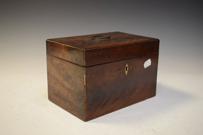 Lot 542 - George III mahogany tea caddy