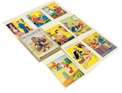 Lot 226 - Quantity of 70+ 1940s 'saucy' postcards