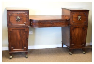 Lot 543 - Regency mahogany twin pedestal sideboard