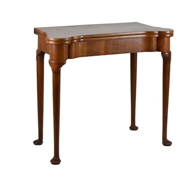 Lot 597 - Mid 20th Century craftsman-made concertina-action walnut card table