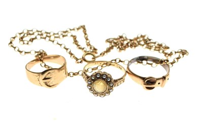 Lot 80 - Small quantity of 9ct gold jewellery comprising
