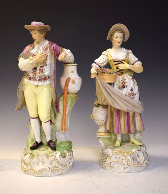 Lot 405 - Pair of Helena Wolfsohn Dresden figures (AR mark)