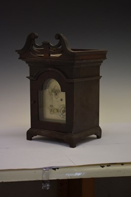 Lot 460 - Local interest - Unusual mahogany miniature bracket timepiece by Thomas Pierce, Bristol