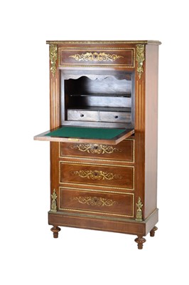 Lot 589 - 19th Century mahogany and ormolu secretaire à abbatant