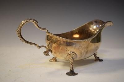 Lot 201 - Sheffield silver sauceboat