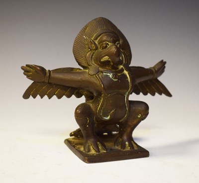 Lot 243 - South Indian metal statue of Garuda