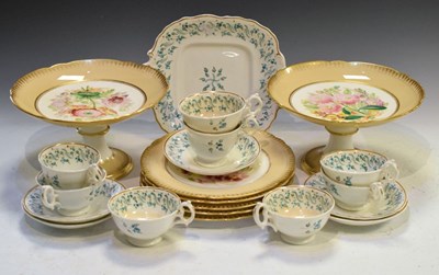 Lot 712 - Victorian semi-china part dessert service and tea set