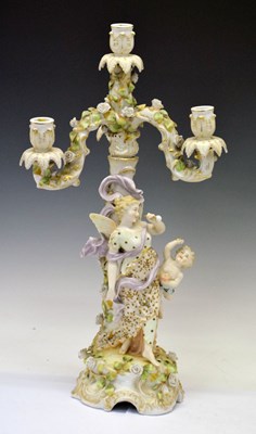Lot 525 - German figural candelabrum