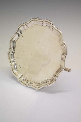 Lot 211 - George V silver salver or card tray