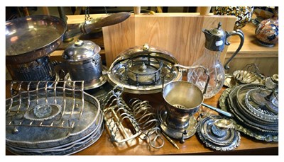 Lot 599 - Large quantity of plated wares breakfast dish....