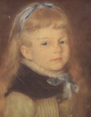 Lot 534 - Oil on canvas - portrait of a girl