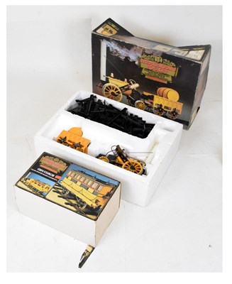 Lot 447 - Hornby 'Stephenson's Rocket' real steam train set and G104 coach, both boxed (2)